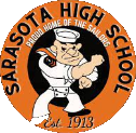 Emblem of Venice's sarasota high school featuring a cartoon sailor mascot.