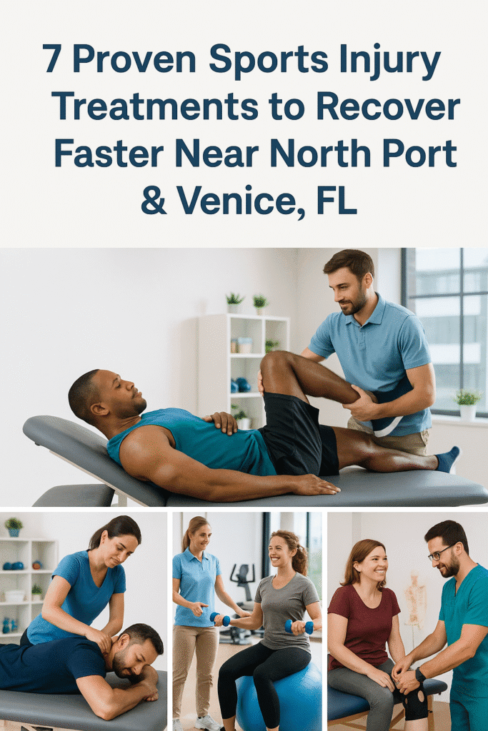 dr performing physical therapy, sports injury treatments venice florida