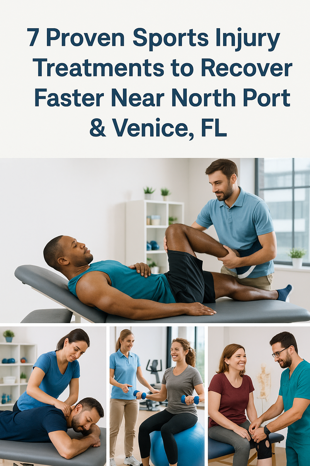 dr performing physical therapy, sports injury treatments venice florida